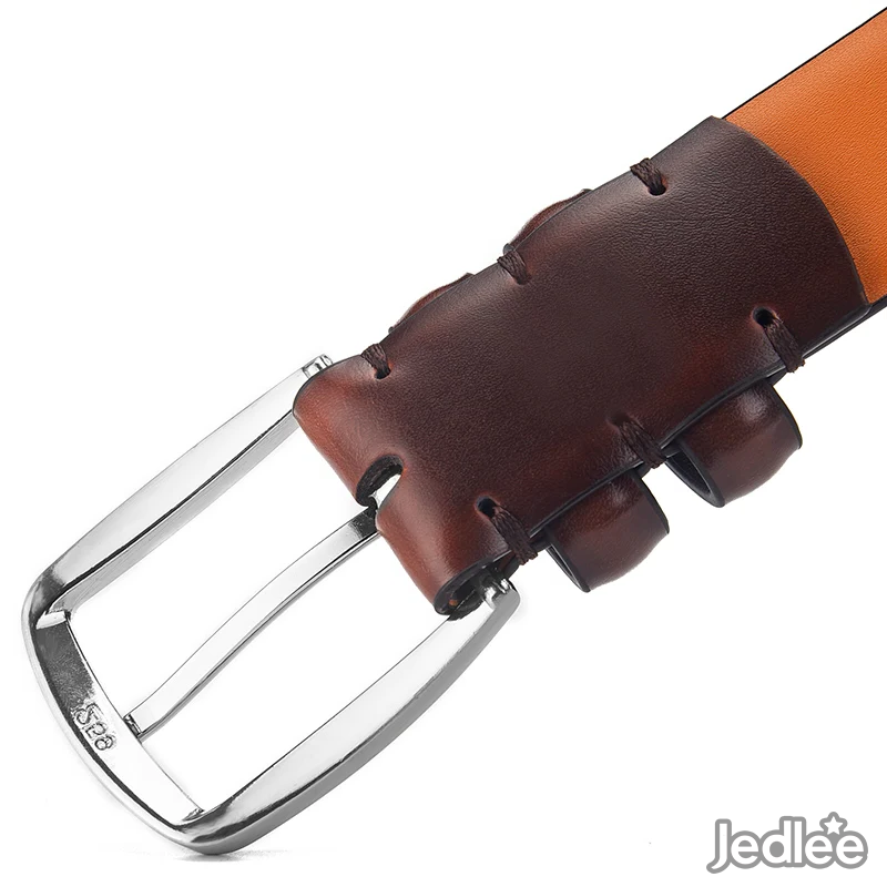 Luxury Designer Men's Genuine Leather Belt - Classic Pin Buckle