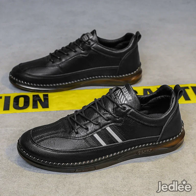 Casual Leather Canvas Sneakers - Perfectly Stylish and Lightweight