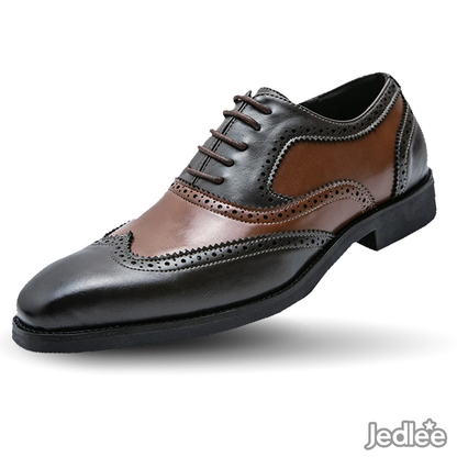 Fashion Classic Leather Oxford Spectators - Men's Luxury Footwear
