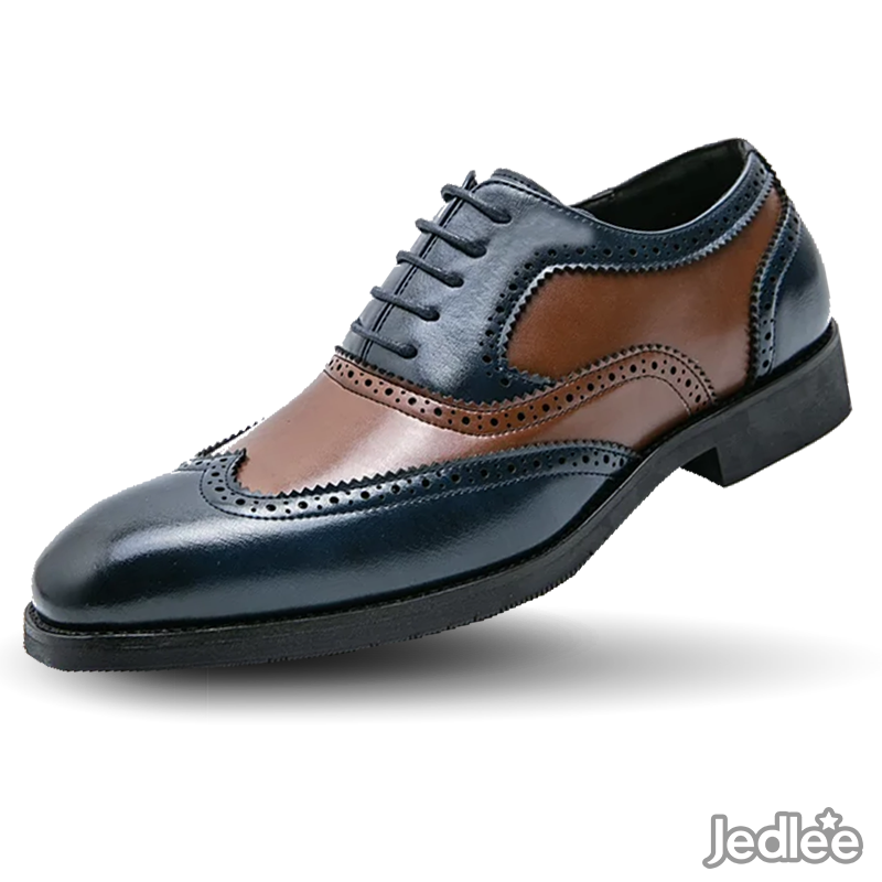 Fashion Classic Leather Oxford Spectators - Men's Luxury Footwear