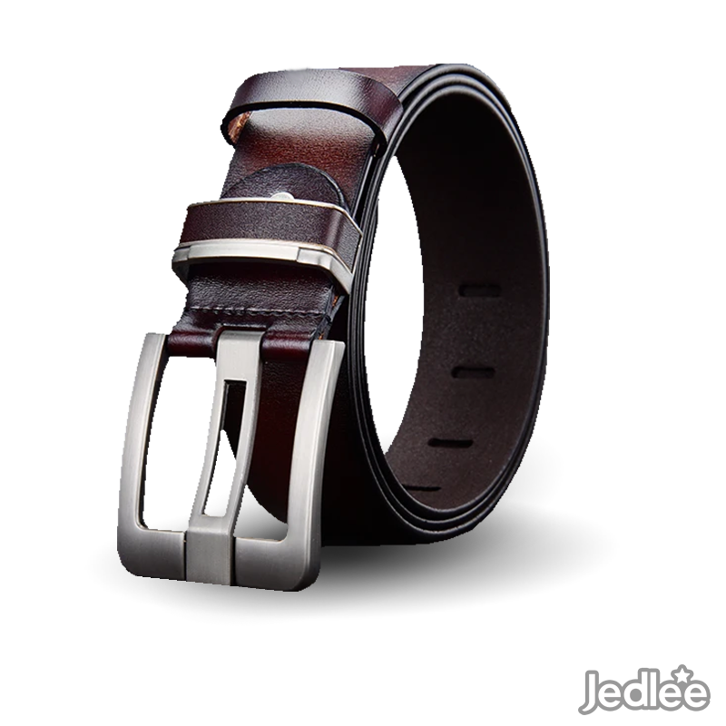 Fashionable Cowhide Leather Men's Belt - Metal Alloy Pin Buckle