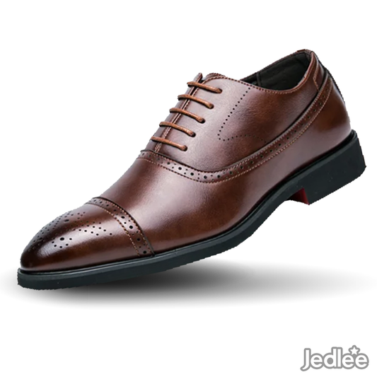Timeless Italian Patent Oxfords Leather Formal Shoes - Elegantly Stitched with Brogue