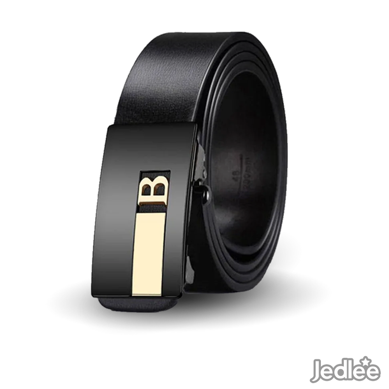 Premium Leather Belt for Men - Metal Ratchet Buckle