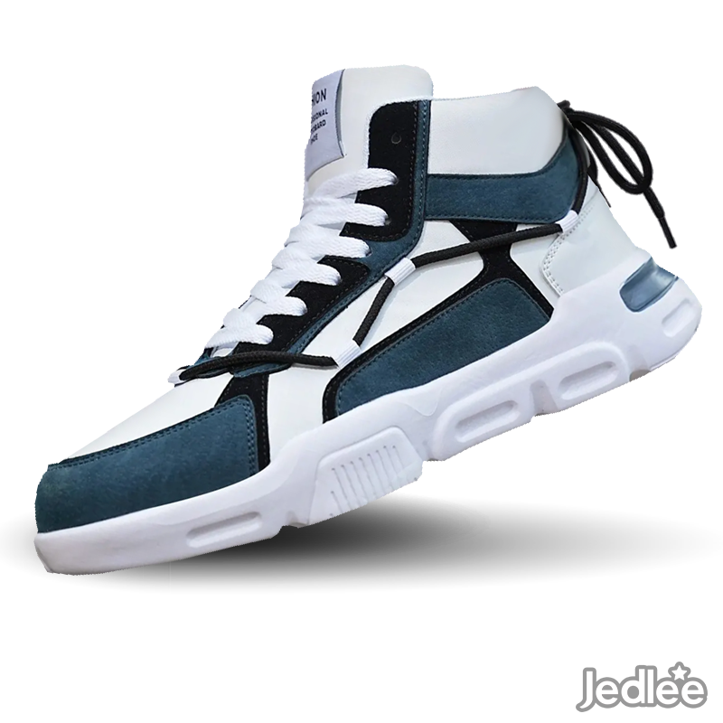 Double Shoelaces High-top Shoes - Unique Design for Fashion-forward Individuals