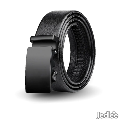 Sleek Ratchet Buckle Formal Belt - Made With High Quality Faux Leather