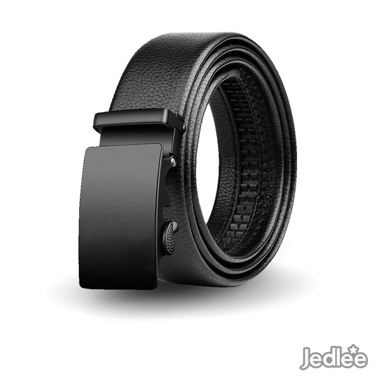 Sleek Ratchet Buckle Formal Belt - Made With High Quality Faux Leather