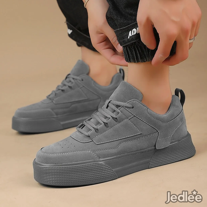 Men's Solid Grey Colored Canvas Sneakers - Trendy and Versatile