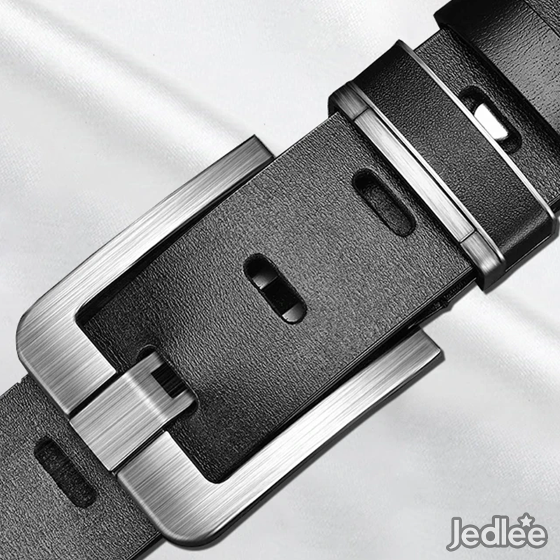 Fashionable Cowhide Leather Men's Belt - Metal Alloy Pin Buckle