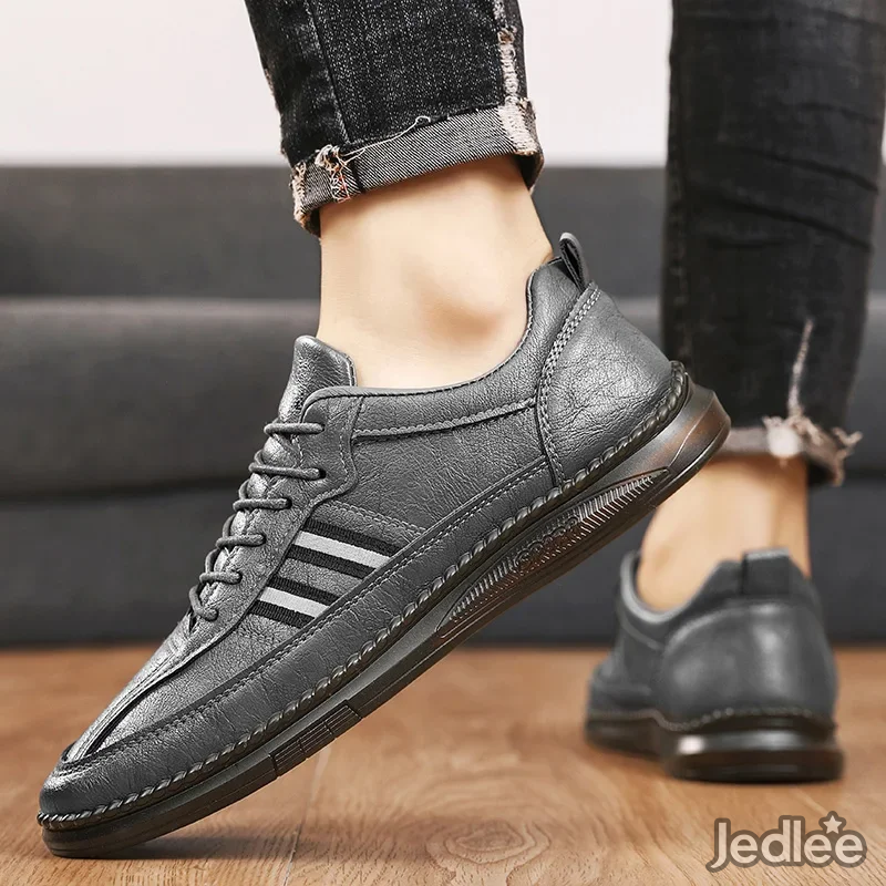 Casual Leather Canvas Sneakers - Perfectly Stylish and Lightweight
