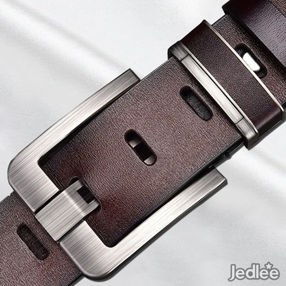 Fashionable Cowhide Leather Men's Belt - Metal Alloy Pin Buckle