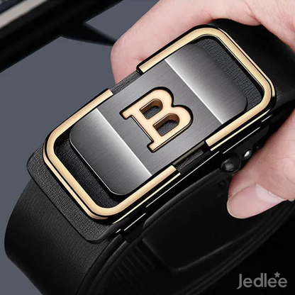 Genuine Leather Belt - Fashionable Automatic Ratchet Buckle