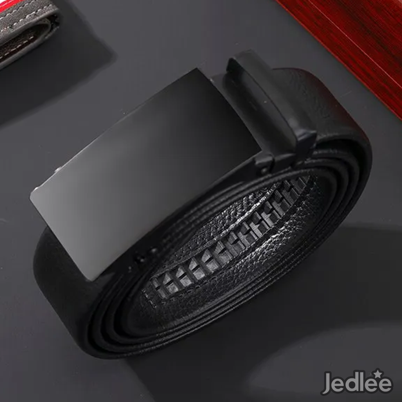 Sleek Ratchet Buckle Formal Belt - Made With High Quality Faux Leather
