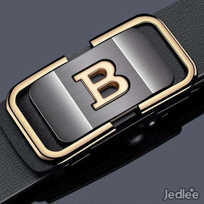 Genuine Leather Belt - Fashionable Automatic Ratchet Buckle