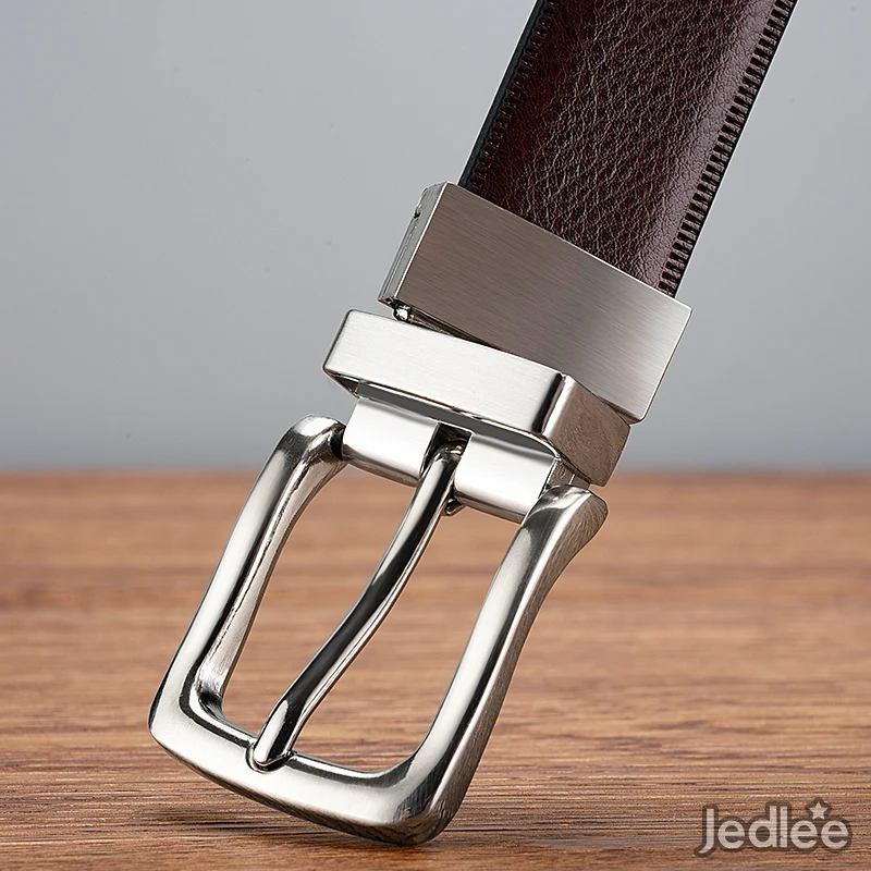 2 in 1 Classy Luxury Genuine Leather Reversible Pin Buckle Belts