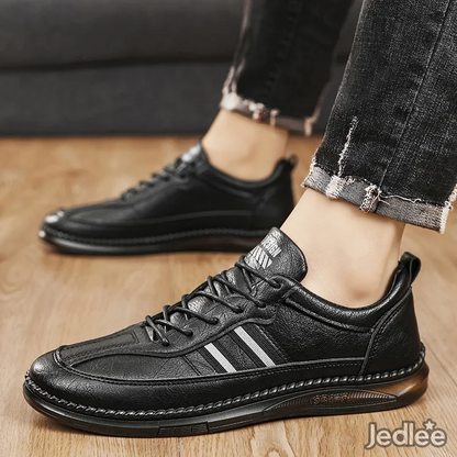 Casual Leather Canvas Sneakers - Perfectly Stylish and Lightweight