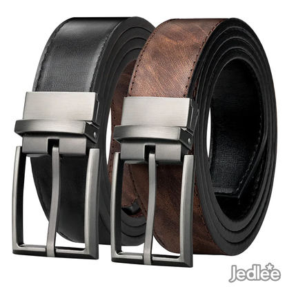 2 in 1 Excellent Versatile Reversible Leather Belt Strap - Classic Pin Buckle