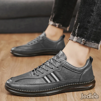 Casual Leather Canvas Sneakers - Perfectly Stylish and Lightweight