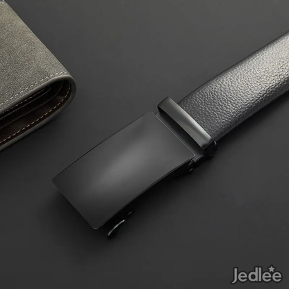 Sleek Ratchet Buckle Formal Belt - Made With High Quality Faux Leather
