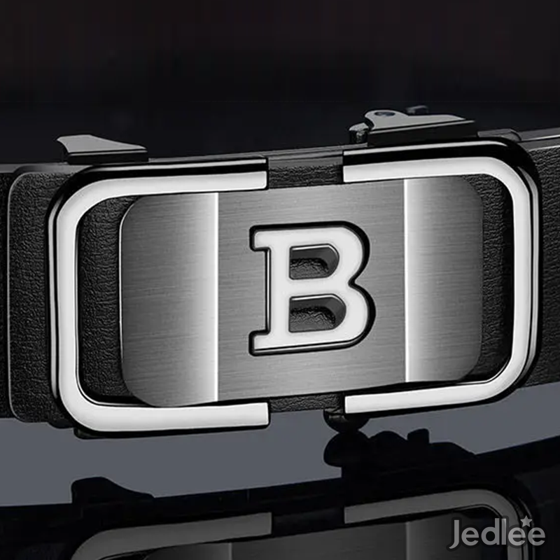 Genuine Leather Belt - Fashionable Automatic Ratchet Buckle