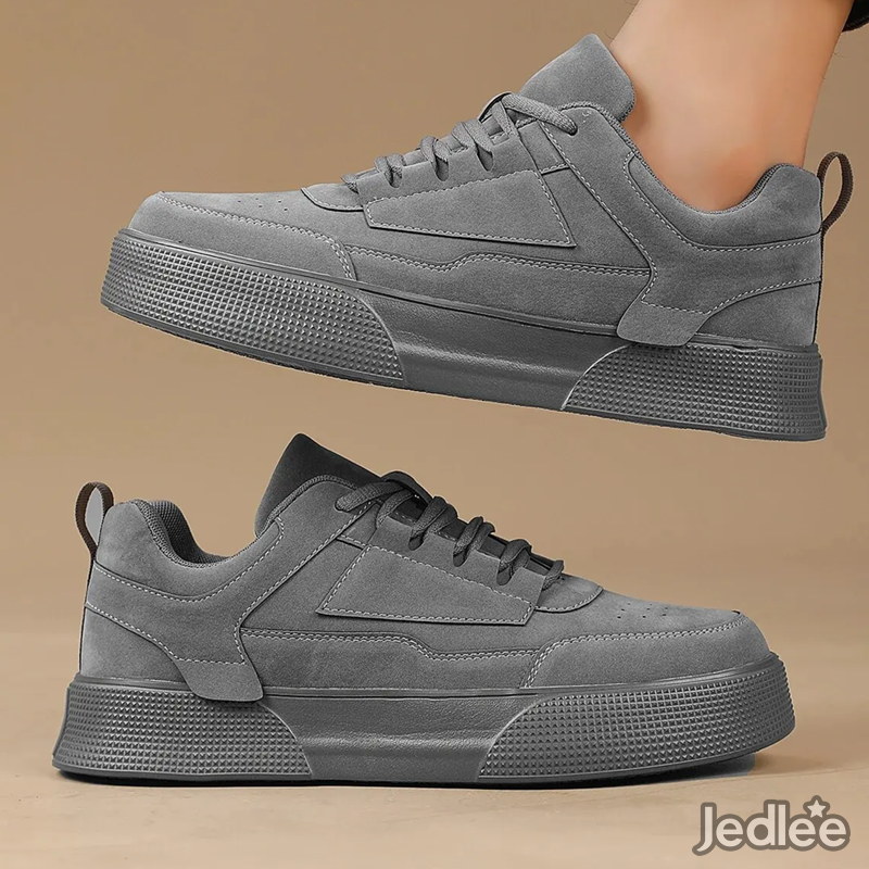 Men's Solid Grey Colored Canvas Sneakers - Trendy and Versatile