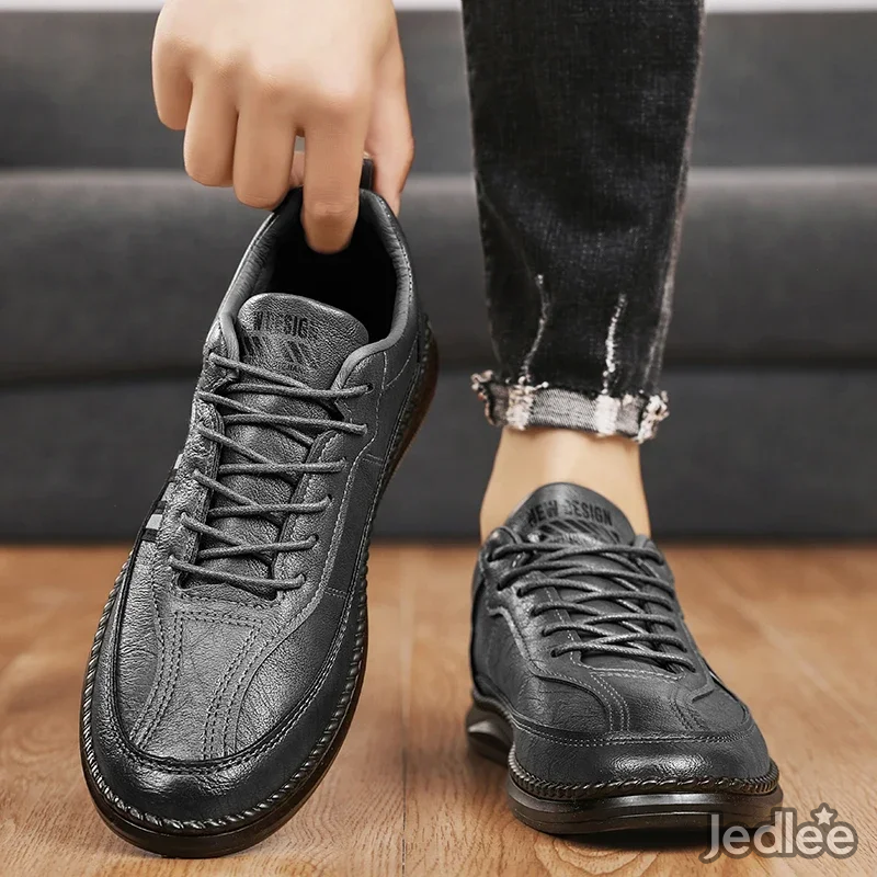 Casual Leather Canvas Sneakers - Perfectly Stylish and Lightweight