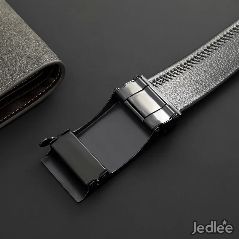 Sleek Ratchet Buckle Formal Belt - Made With High Quality Faux Leather