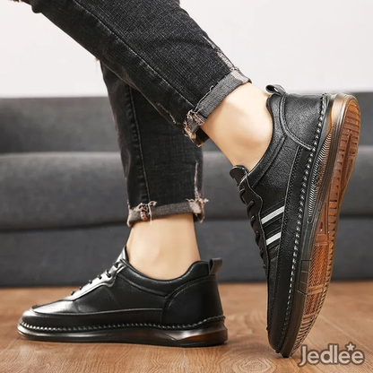 Casual Leather Canvas Sneakers - Perfectly Stylish and Lightweight