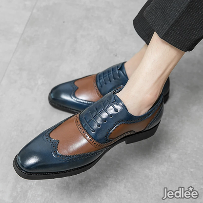 Fashion Classic Leather Oxford Spectators - Men's Luxury Footwear