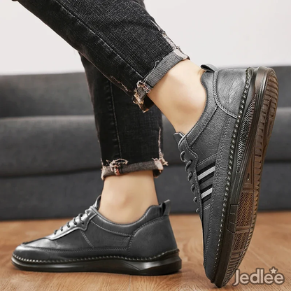 Casual Leather Canvas Sneakers - Perfectly Stylish and Lightweight