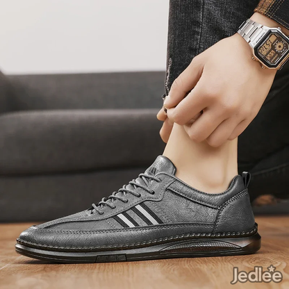 Casual Leather Canvas Sneakers - Perfectly Stylish and Lightweight