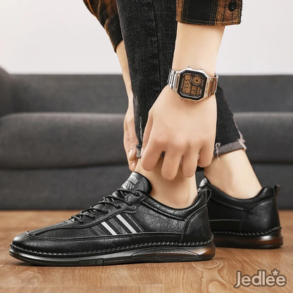 Casual Leather Canvas Sneakers - Perfectly Stylish and Lightweight