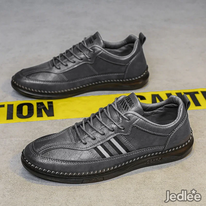 Casual Leather Canvas Sneakers - Perfectly Stylish and Lightweight